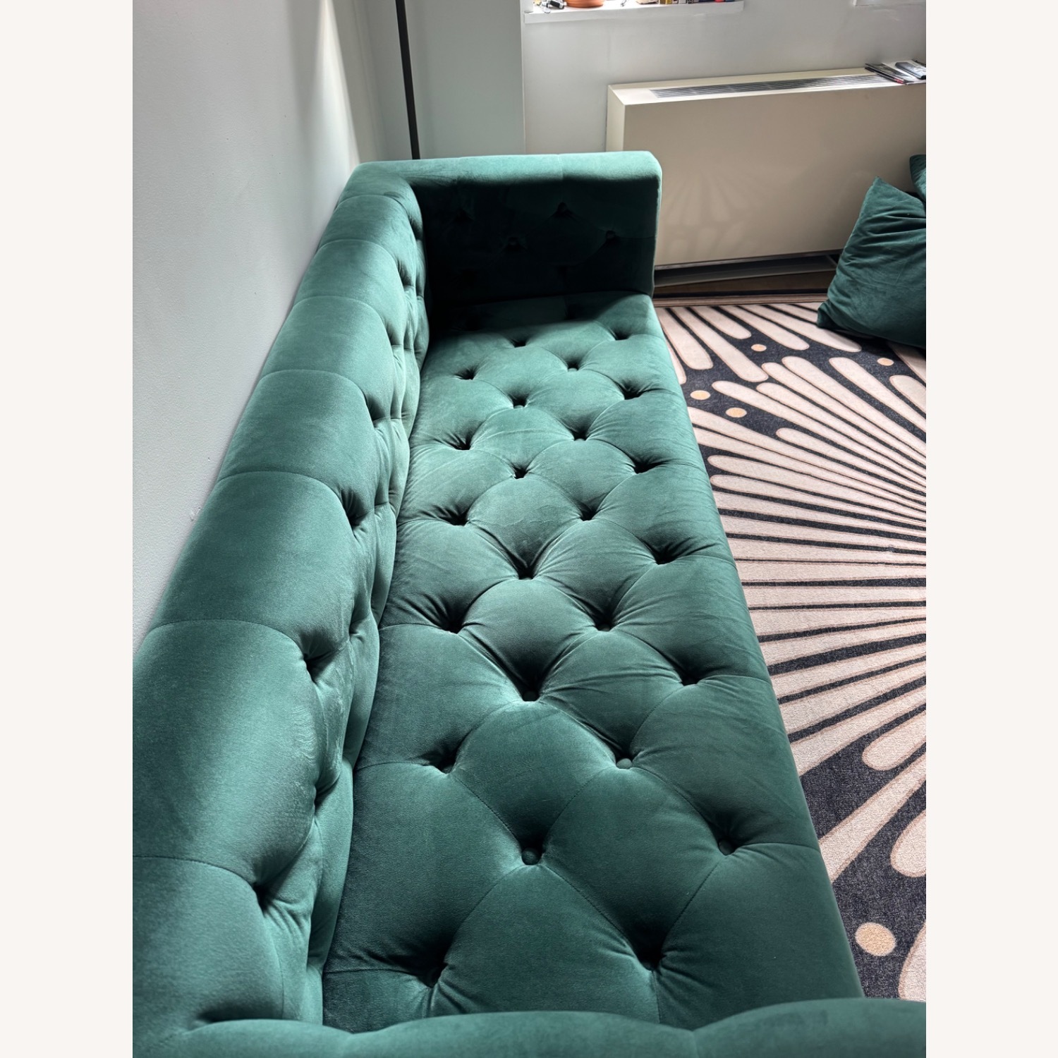 Interior Define Ms. Chesterfield Velvet Sofa - image-2