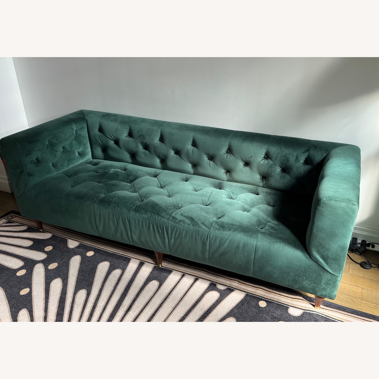 Interior Define Ms. Chesterfield Velvet Sofa - image-4