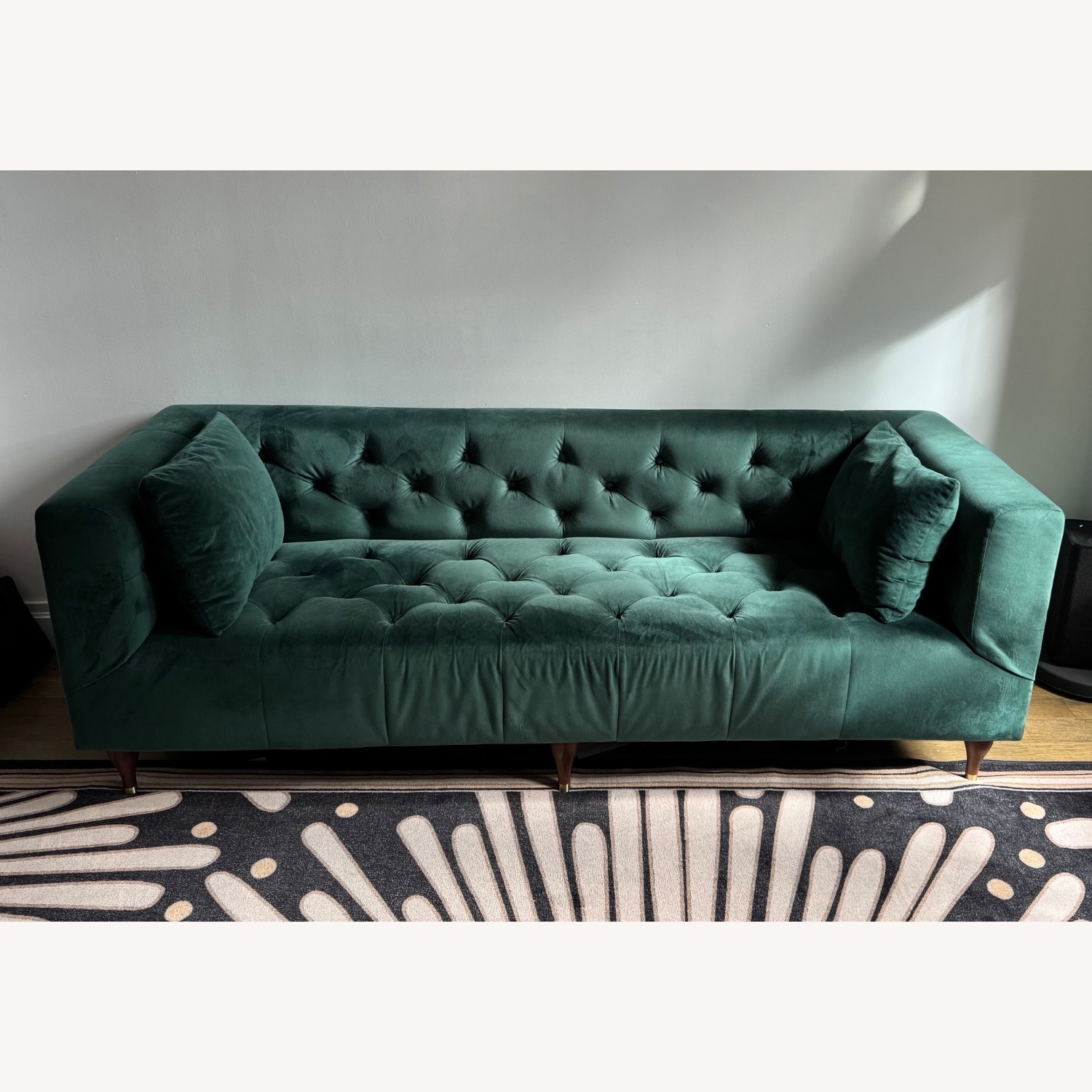 Interior Define Ms. Chesterfield Velvet Sofa - image-5