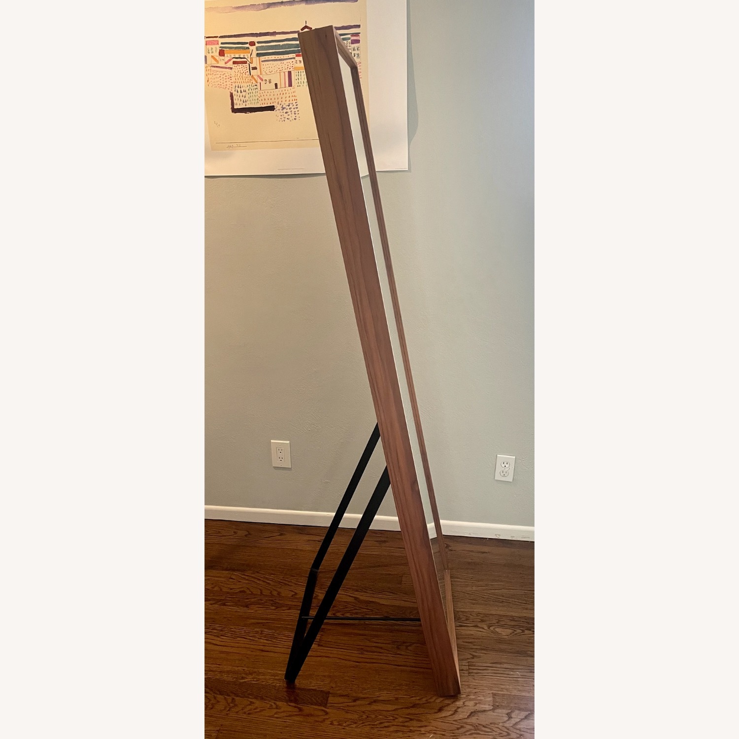 Ligne Roset Walnut Framed Floor Mirror - image-5