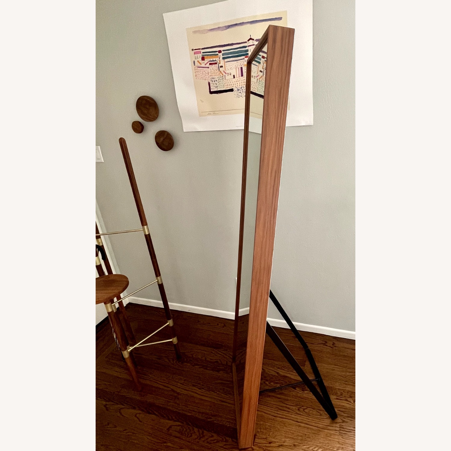 Ligne Roset Walnut Framed Floor Mirror - image-3