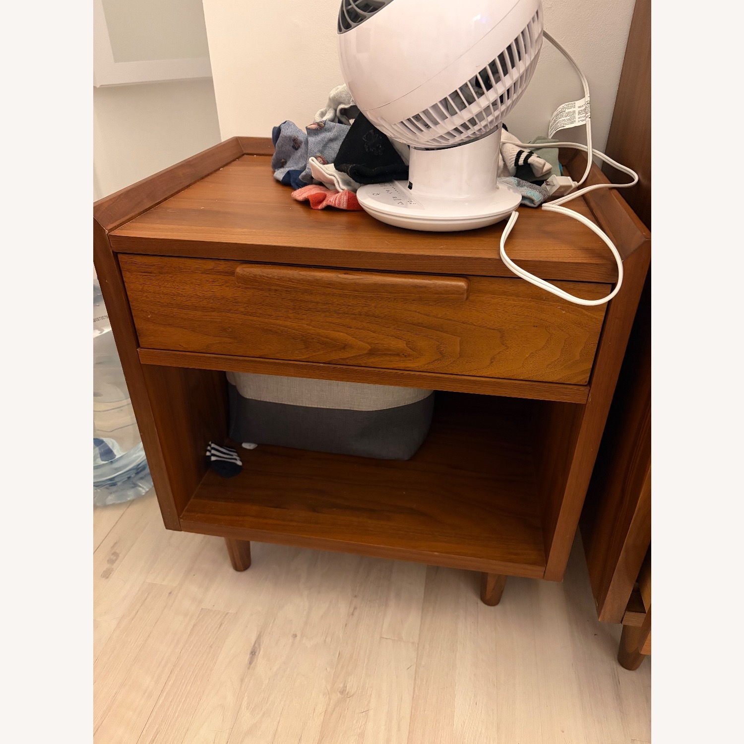 Crate & Barrel Tate Nightstands in Walnut - image-3