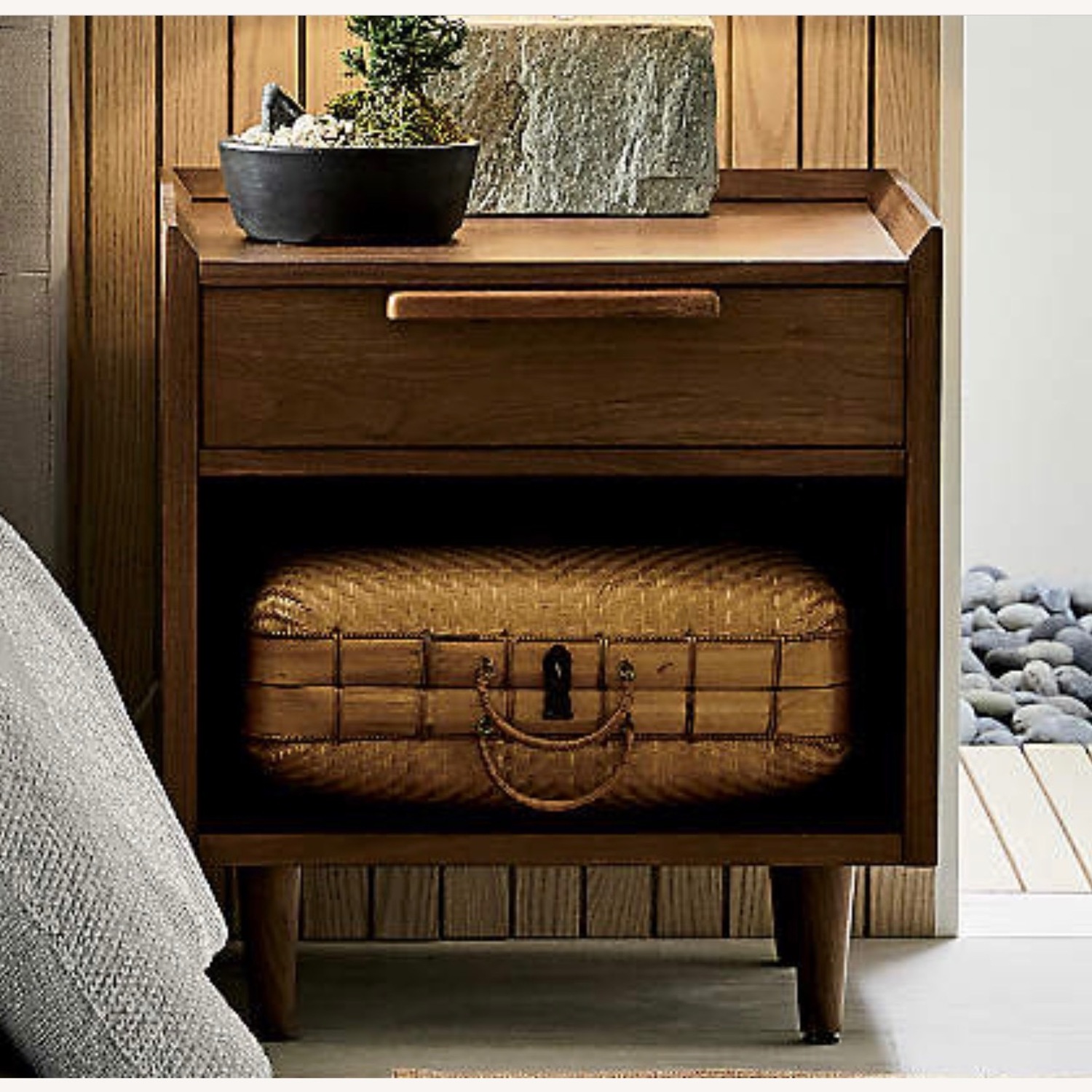 Crate & Barrel Tate Nightstands in Walnut - image-4
