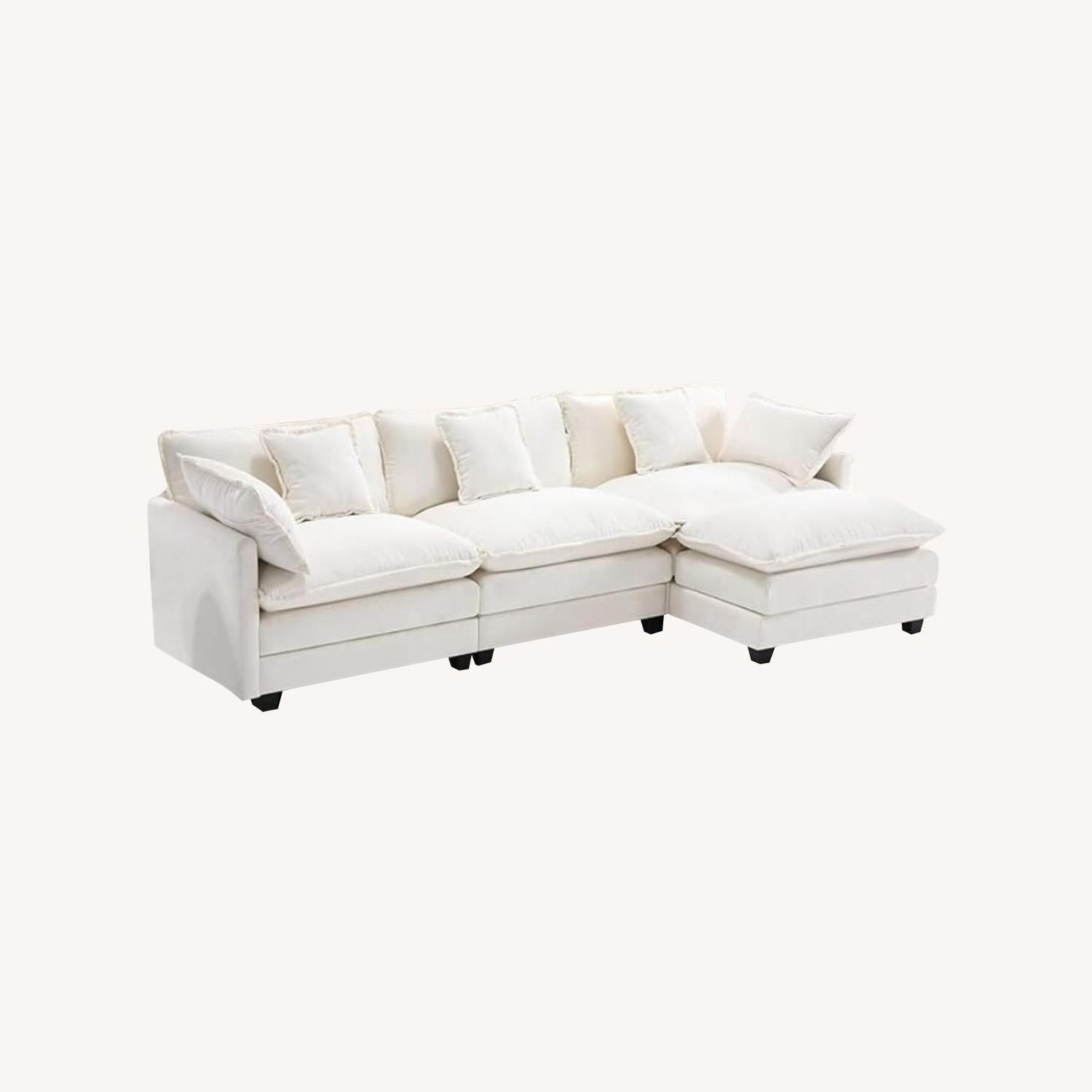 Ihanherry 111.4" L Shaped Modern Sofa Modular Sectional - image-0