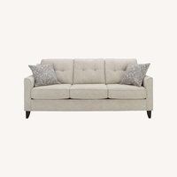 Raymour & Flanigan Sorillo White Fabric 3+ Seater Sofa