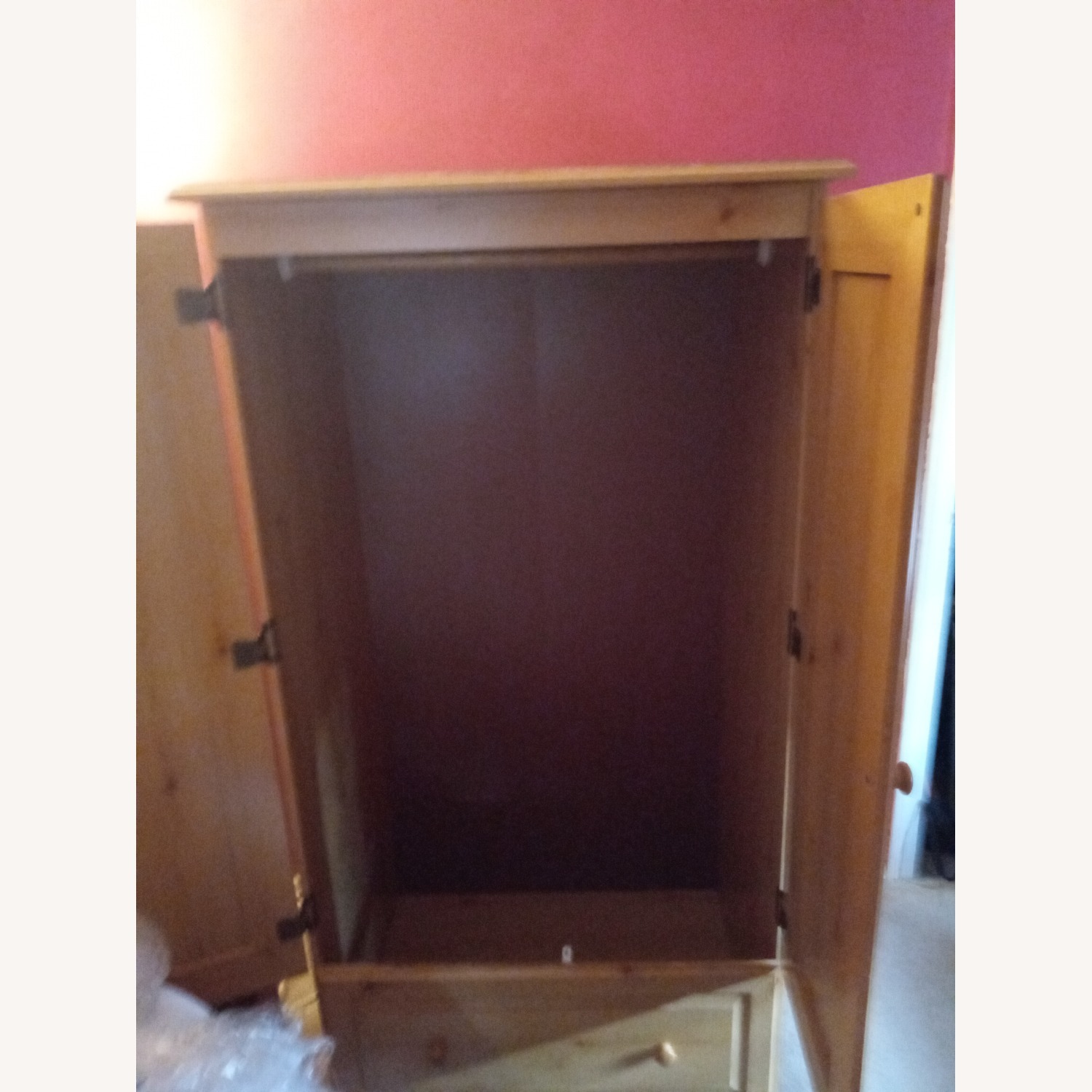 Natural Wood Armoire - image-5