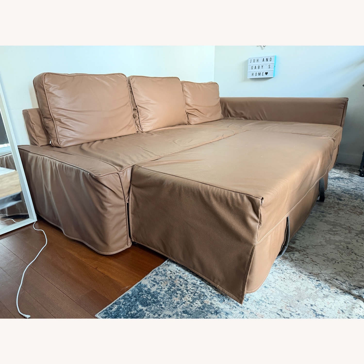 IKEA Friheten Dark Gray Fabric Sleeper Sofa - image-2