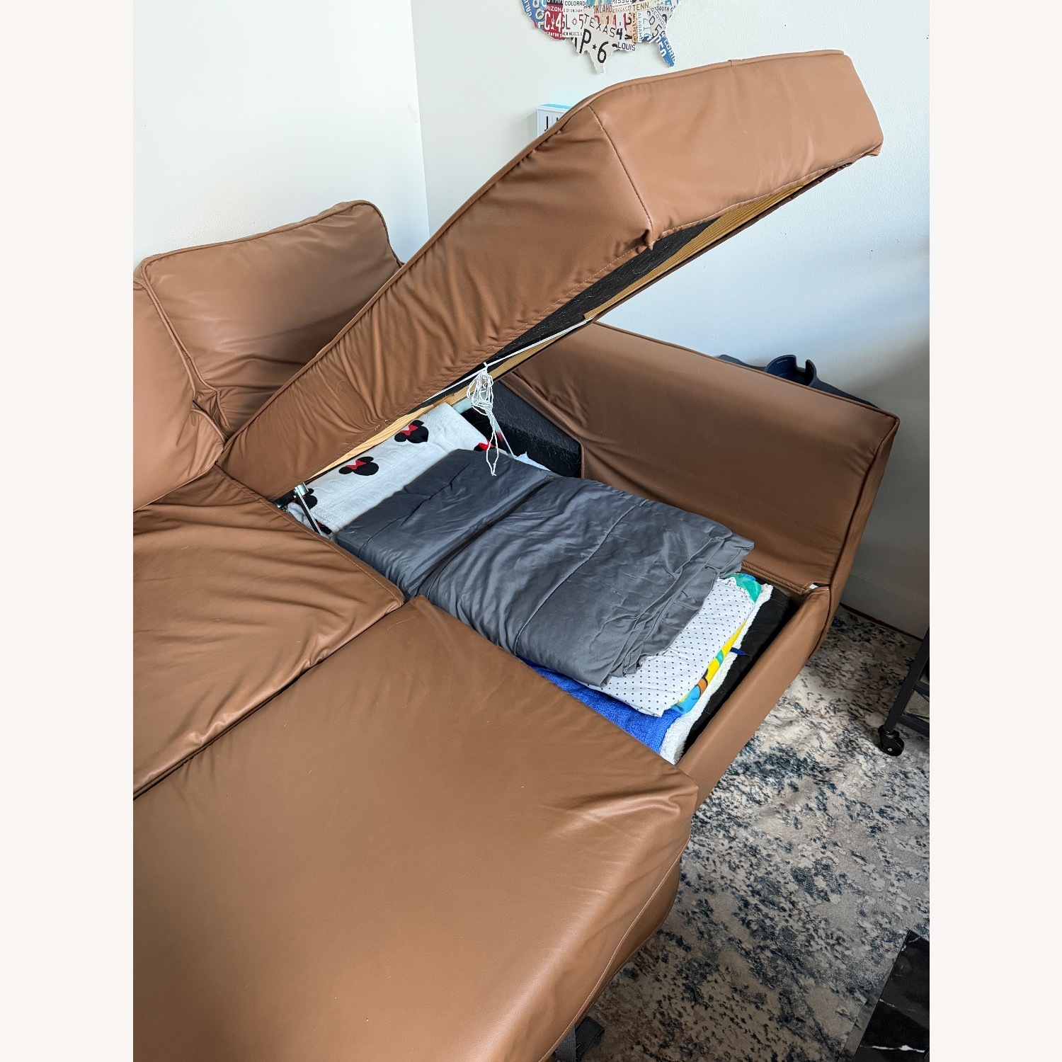 IKEA Friheten Dark Gray Fabric Sleeper Sofa - image-3