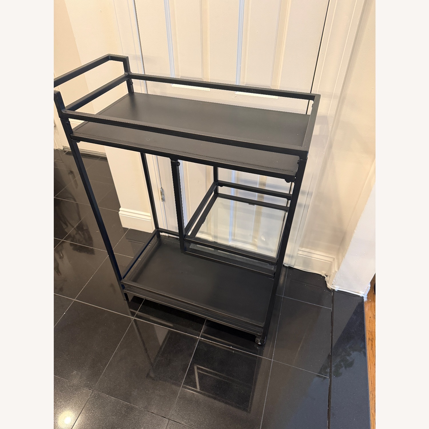 Glasgow Metal Bar Cart Black - image-3