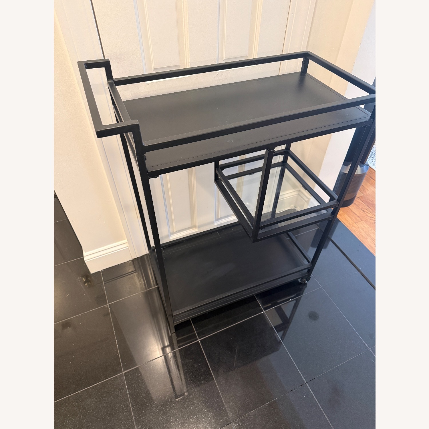 Glasgow Metal Bar Cart Black - image-2