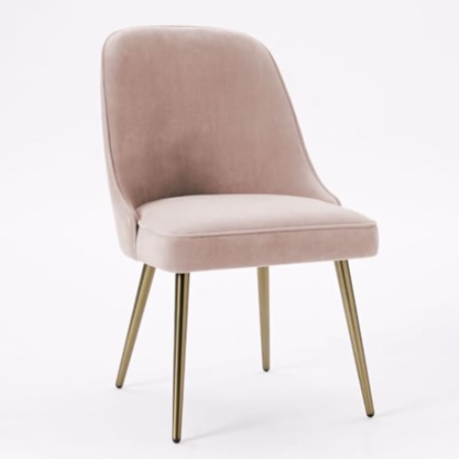 West Elm Pink Mid-Century Upholstered Dining Chairs - image-0