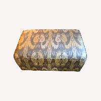 Ethan Allen Custom-Upholstered Storage Ottoman