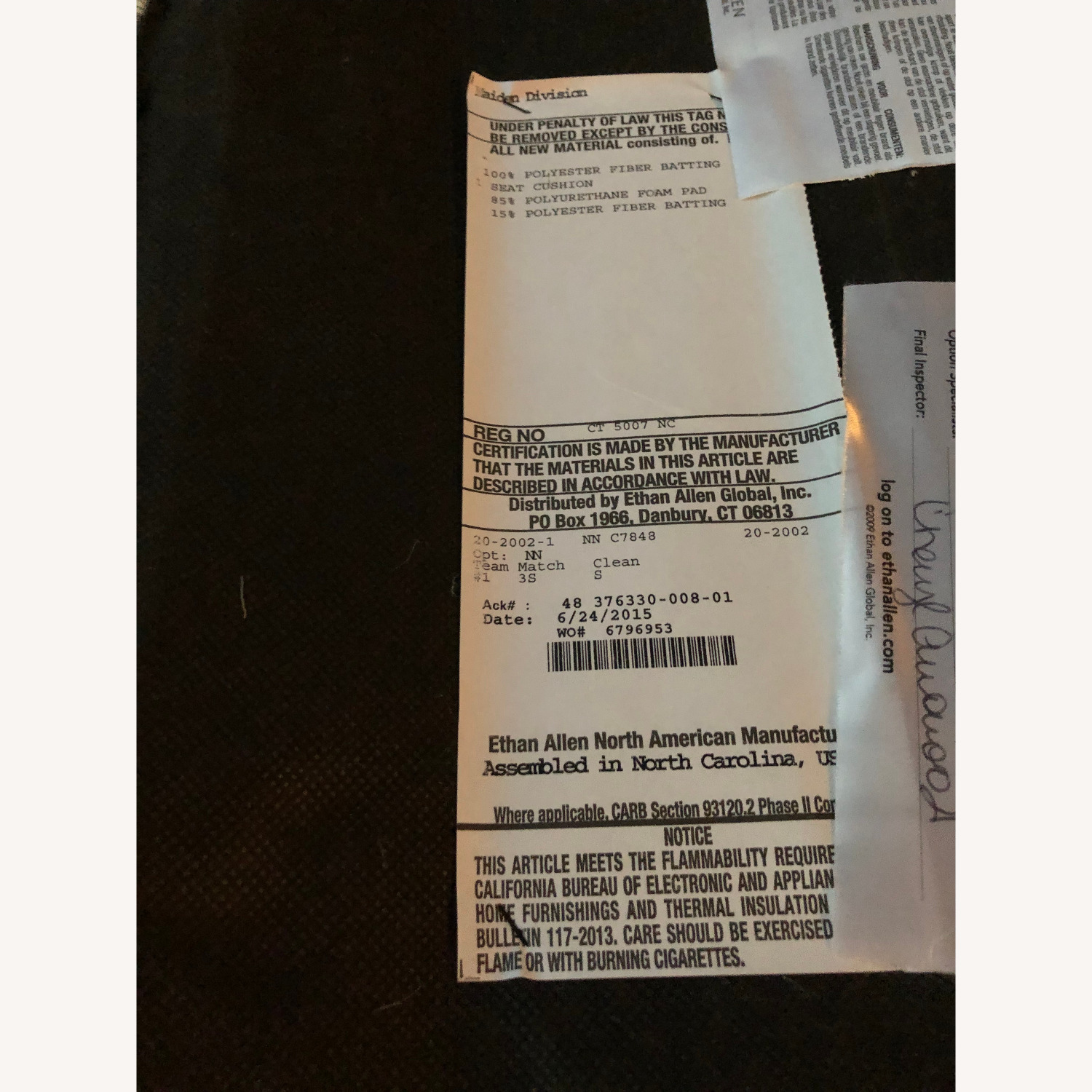 Ethan Allen Custom-Upholstered Storage Ottoman - image-3