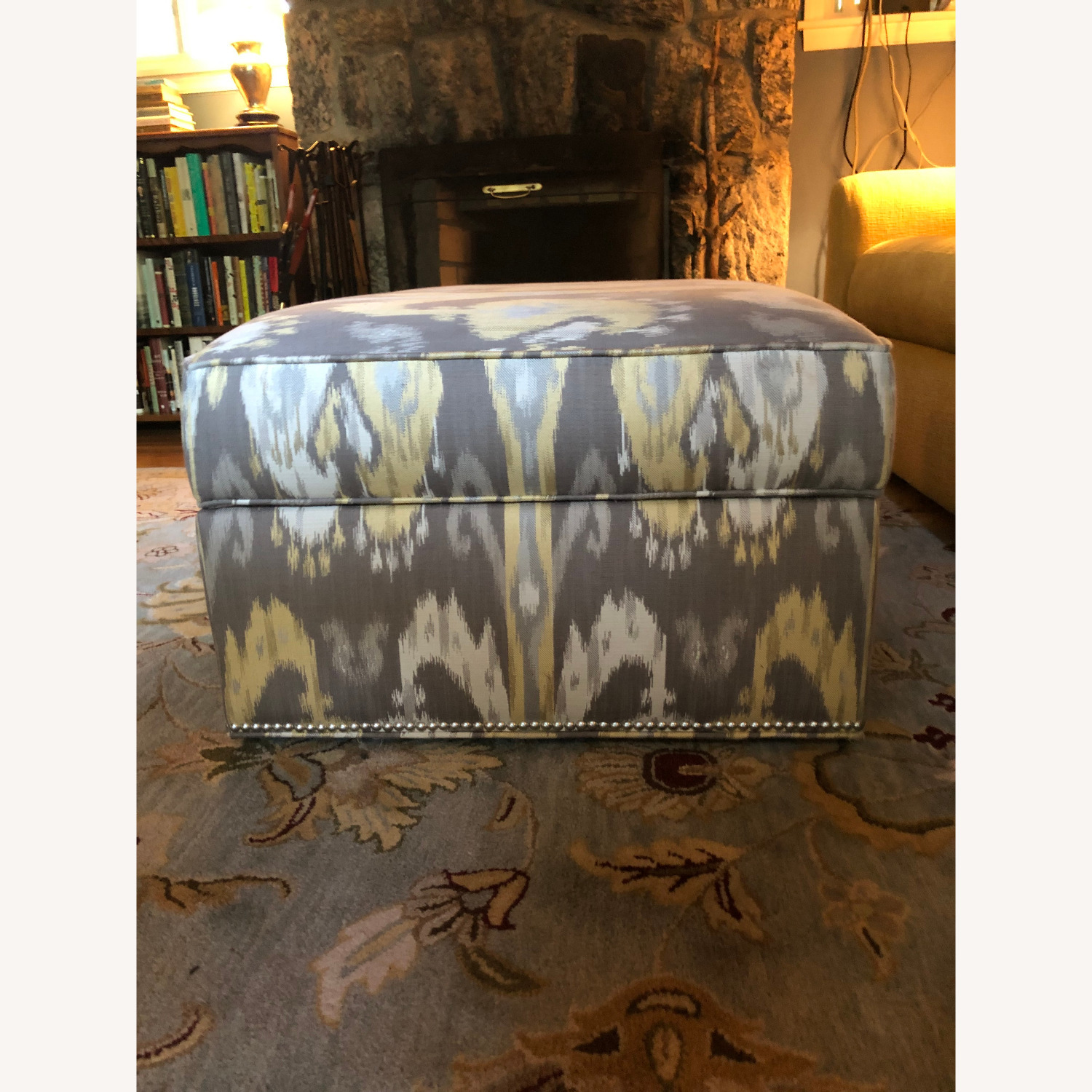 Ethan Allen Custom-Upholstered Storage Ottoman - image-2