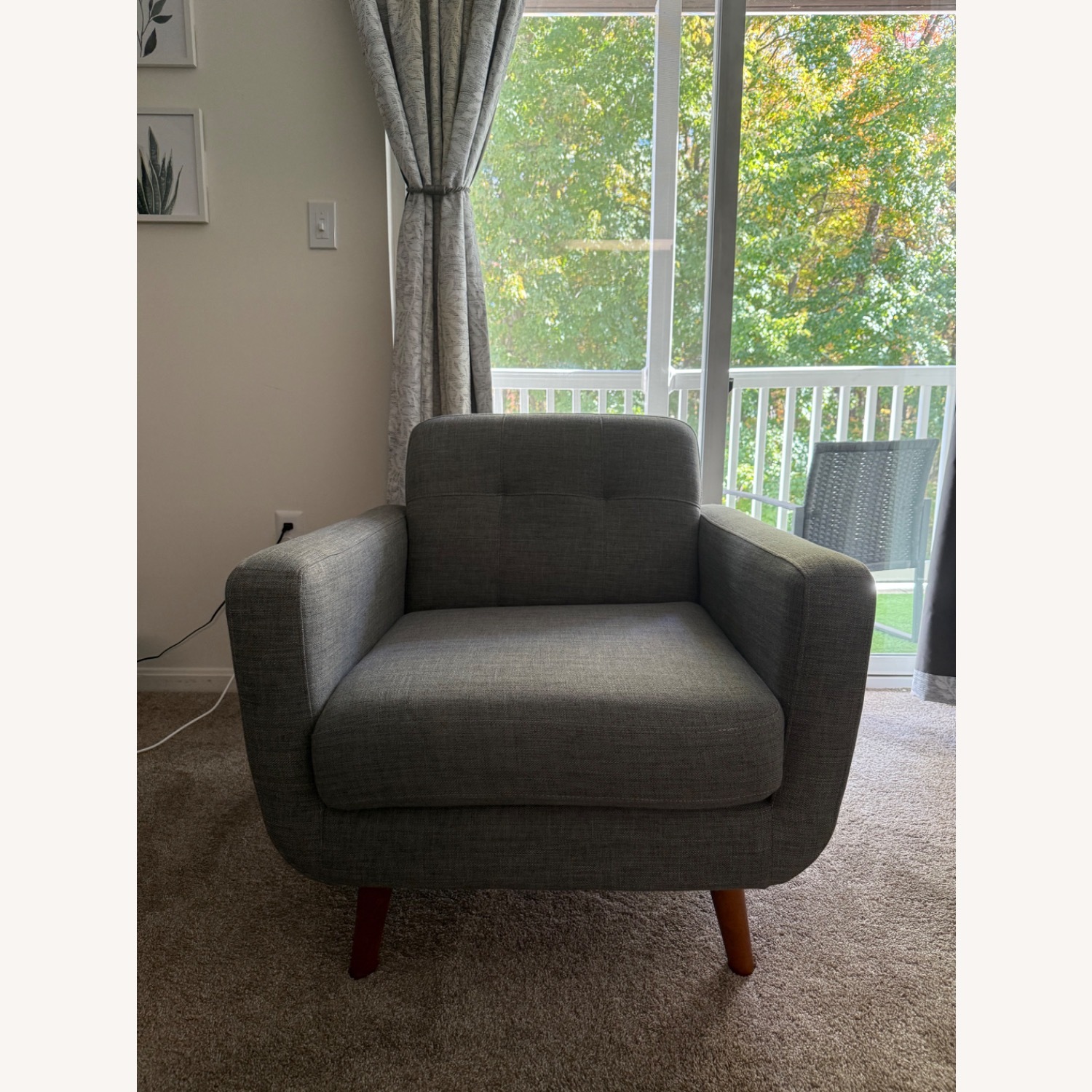 Bettie Accent Light Gray Chair - image-2