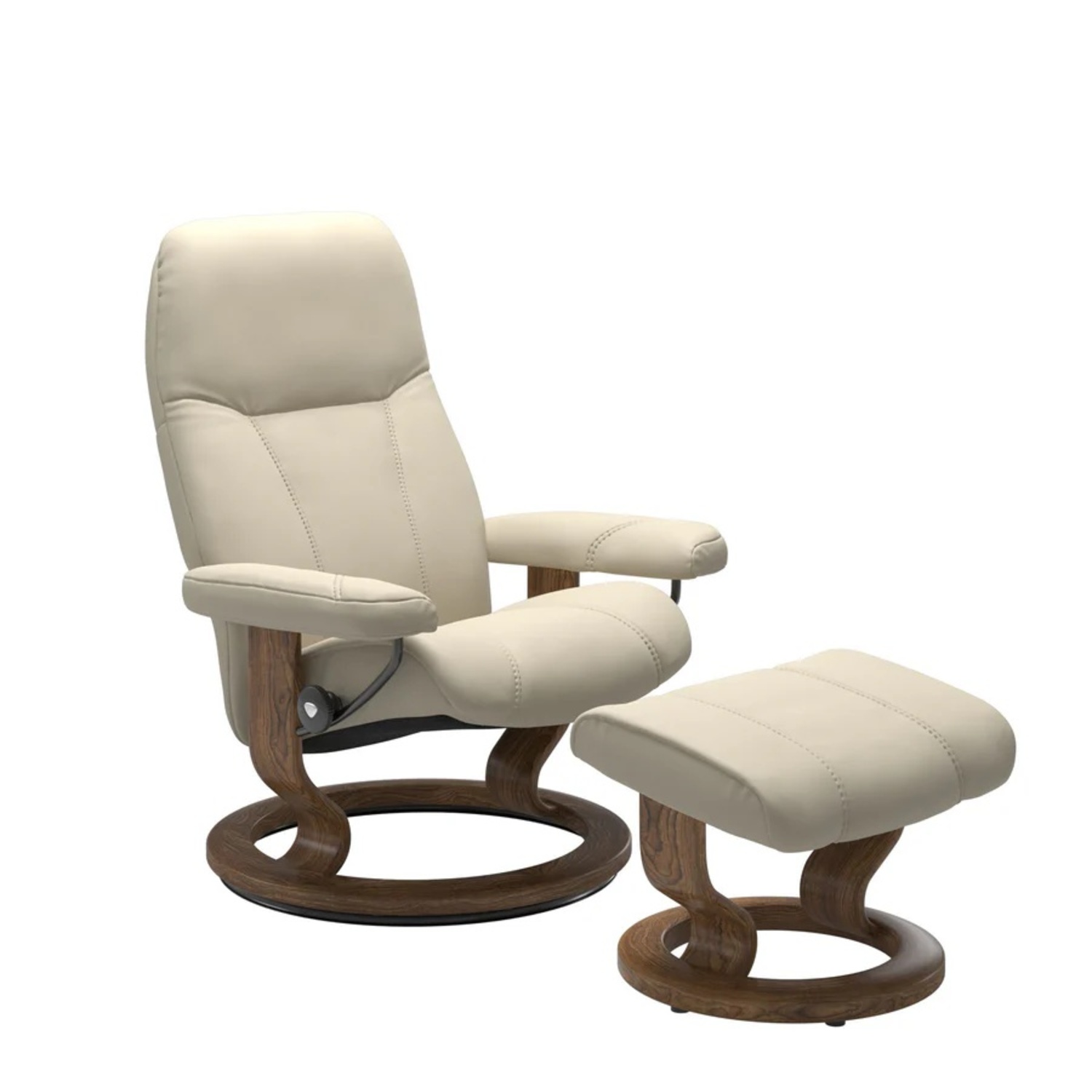 Stressless Consul Large Recliner and Ottoman with Classic Base - image-8