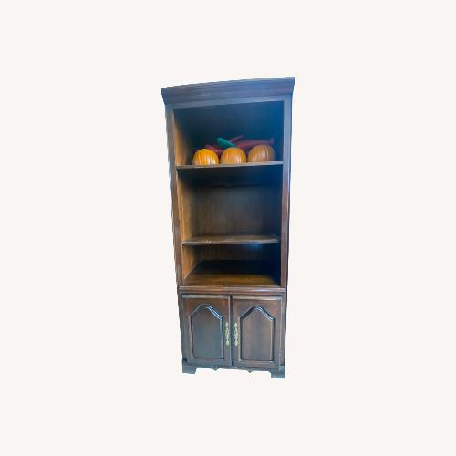 Used Ashley Furniture Dark Brown Wood Bookcase for sale on AptDeco