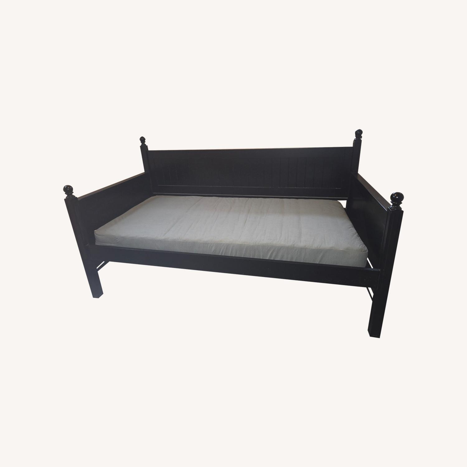 Black Wood Daybed - AptDeco
