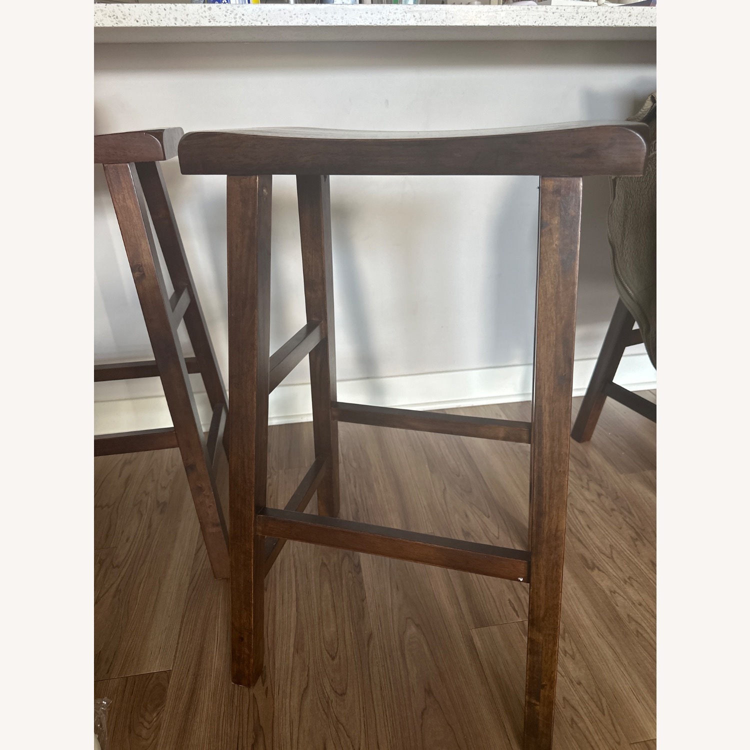 3 Brown Dining Bar Stools  - image-1