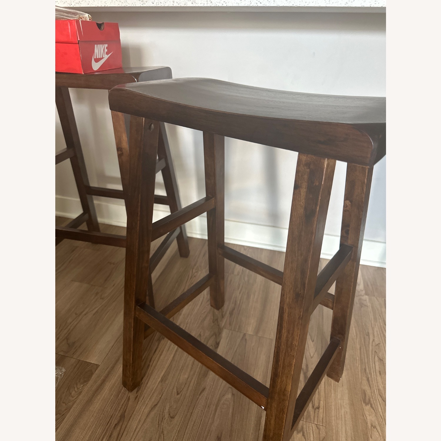 3 Brown Dining Bar Stools  - image-2