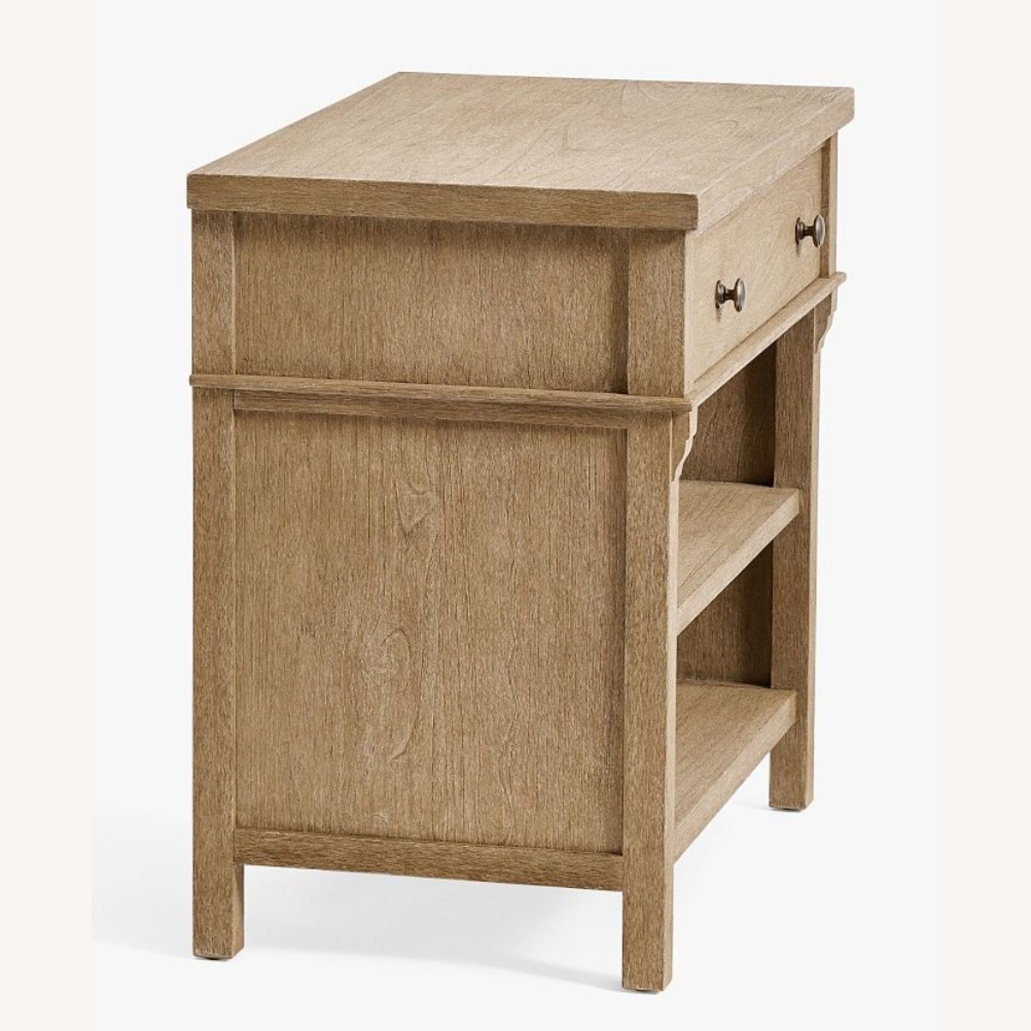 Pottery Barn Toulouse Light Gray Wood Nightstand - image-2