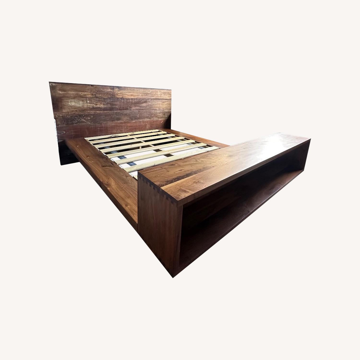 Crate & Barrel Atwood Natural Wood Queen Bed - image-0