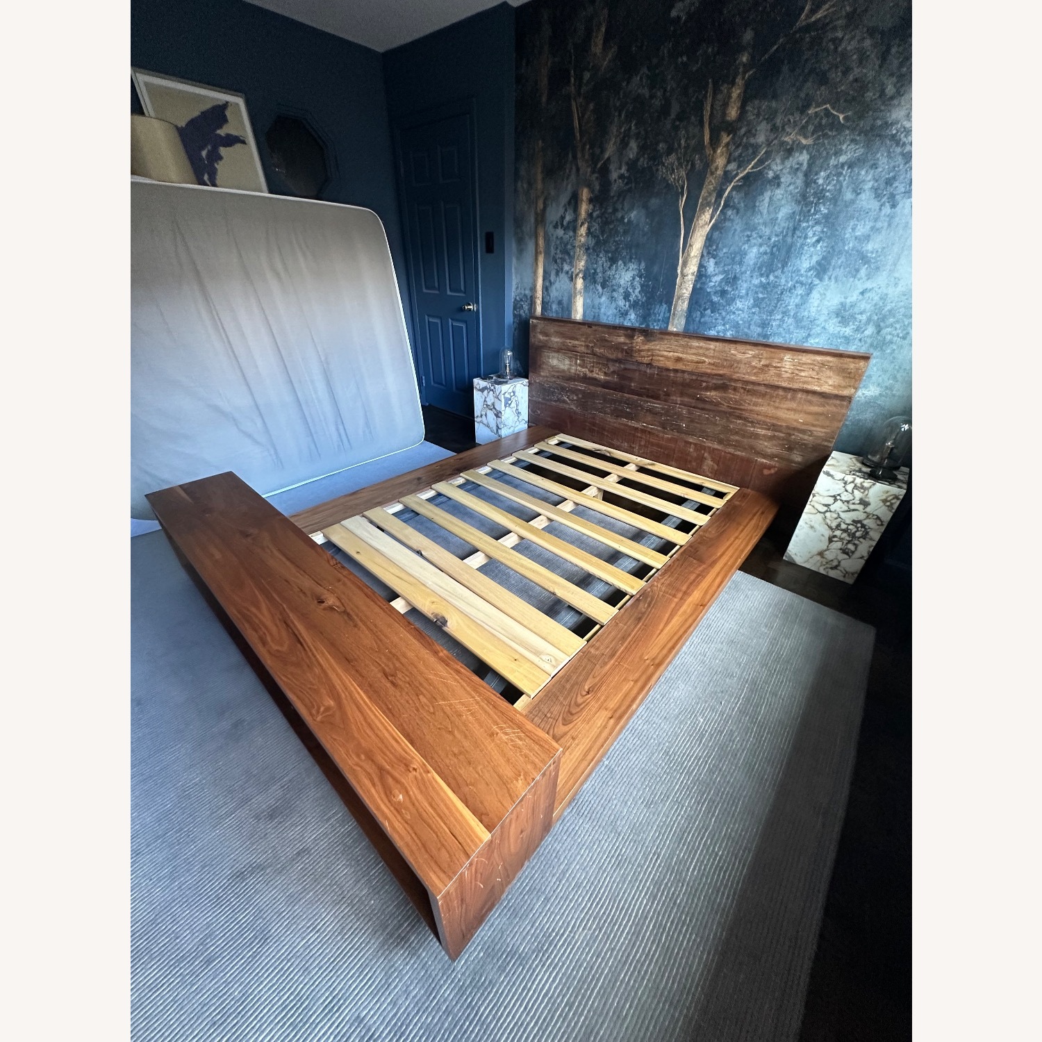 Crate & Barrel Atwood Natural Wood Queen Bed - image-4