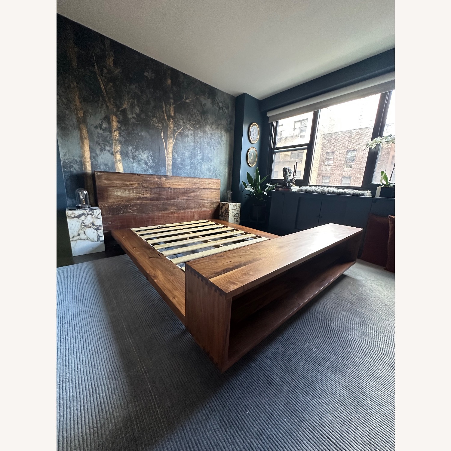 Crate & Barrel Atwood Natural Wood Queen Bed - image-9