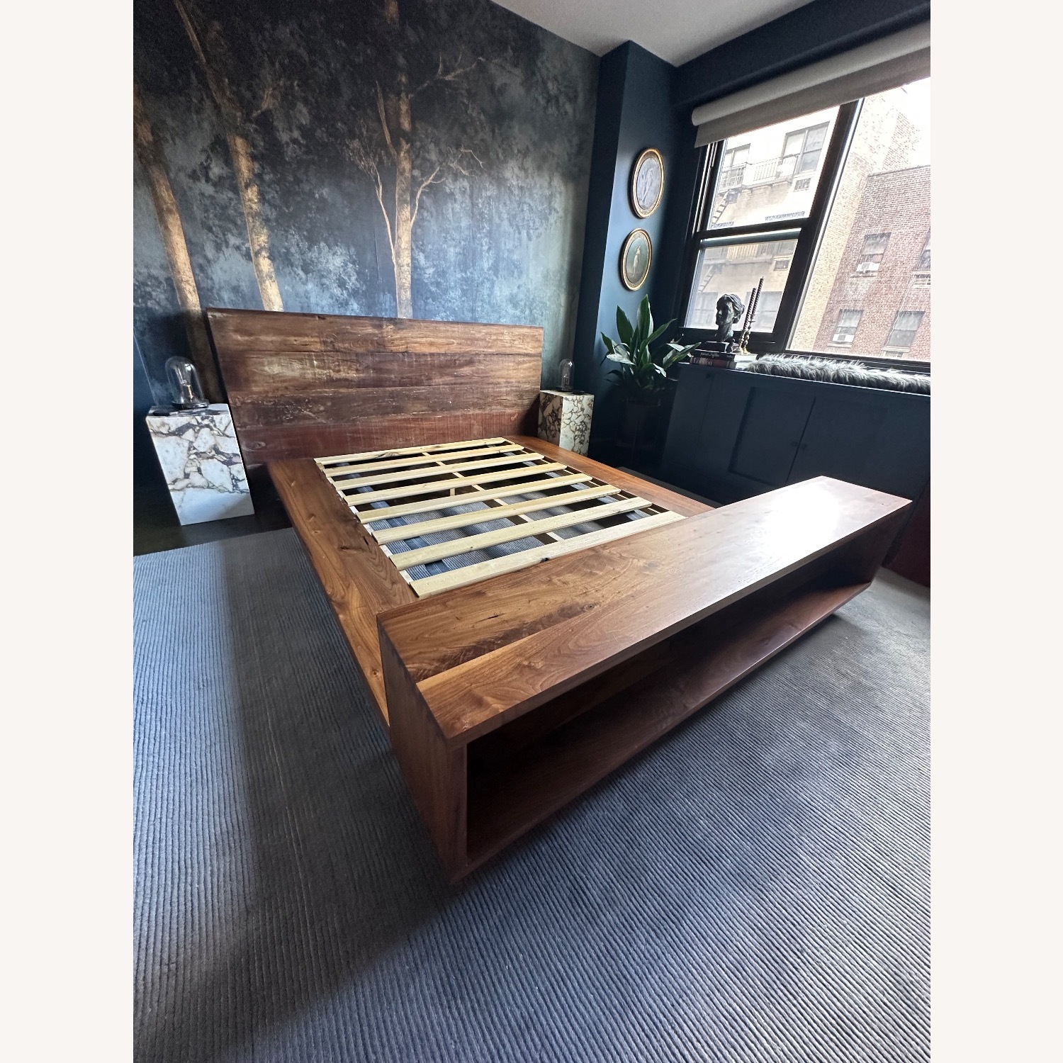 Crate & Barrel Atwood Natural Wood Queen Bed - image-6