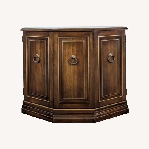 Used Jasper Cabinet Dark Brown Wood Side Table for sale on AptDeco