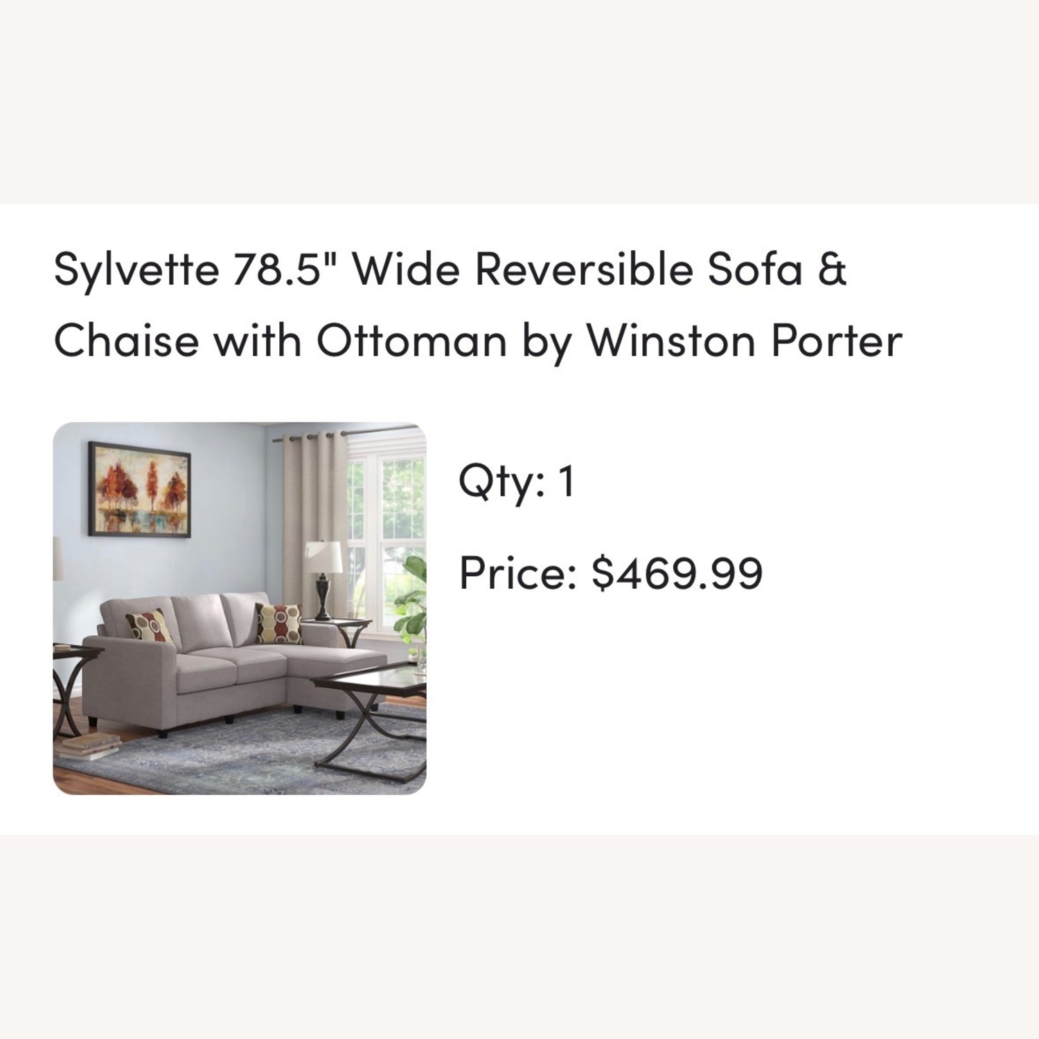 Blue Fabric 2 Piece Sectional - image-3