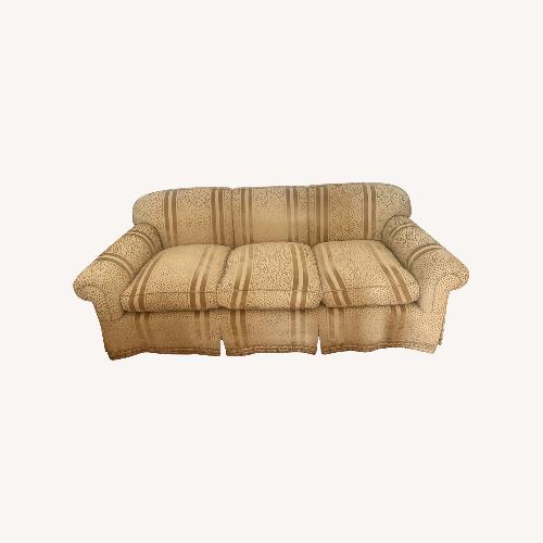 Used Vintage Cream Custom Upholstered 3-Seater Sofa for sale on AptDeco