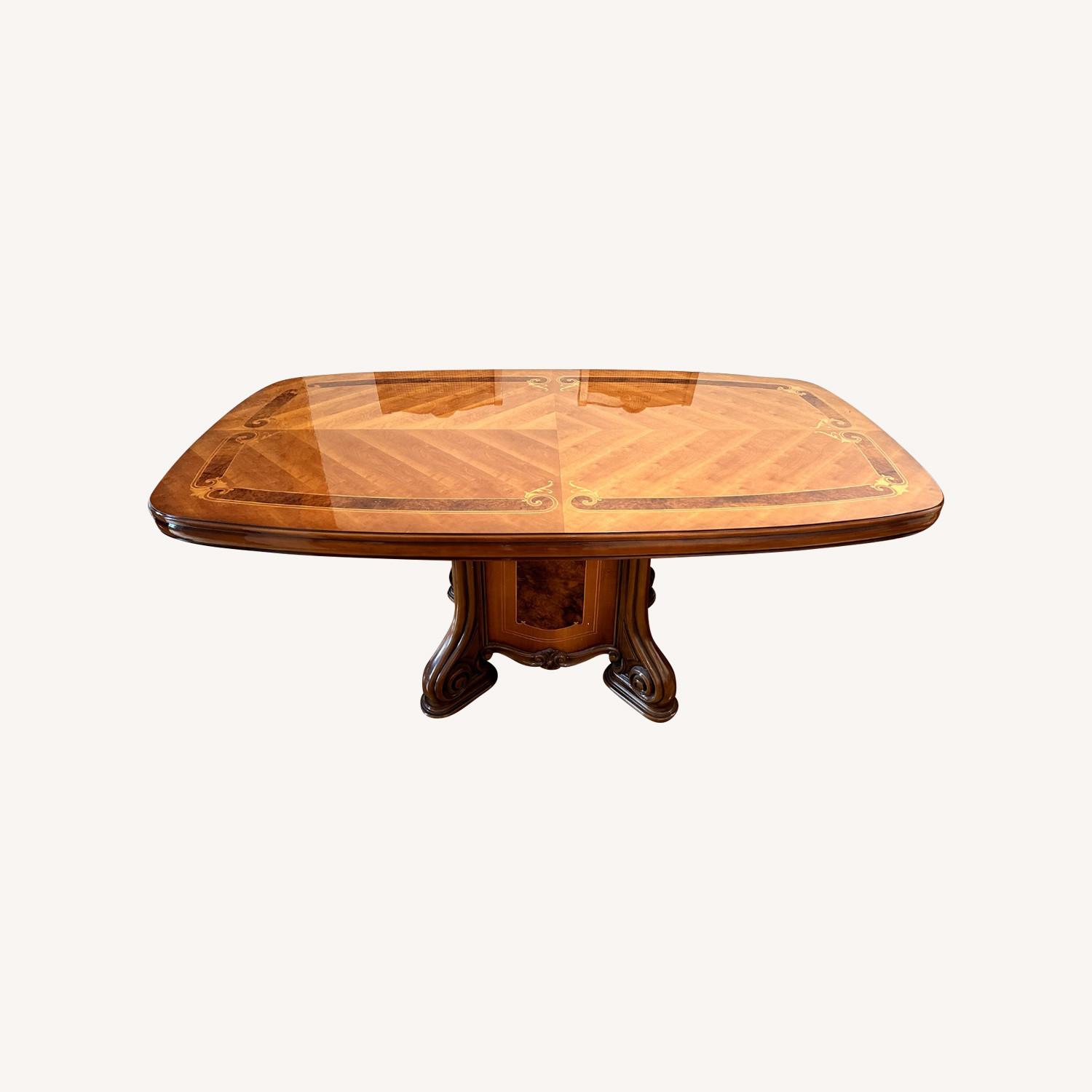 Roma Furniture Traditional Pedestal Dining Table - image-0