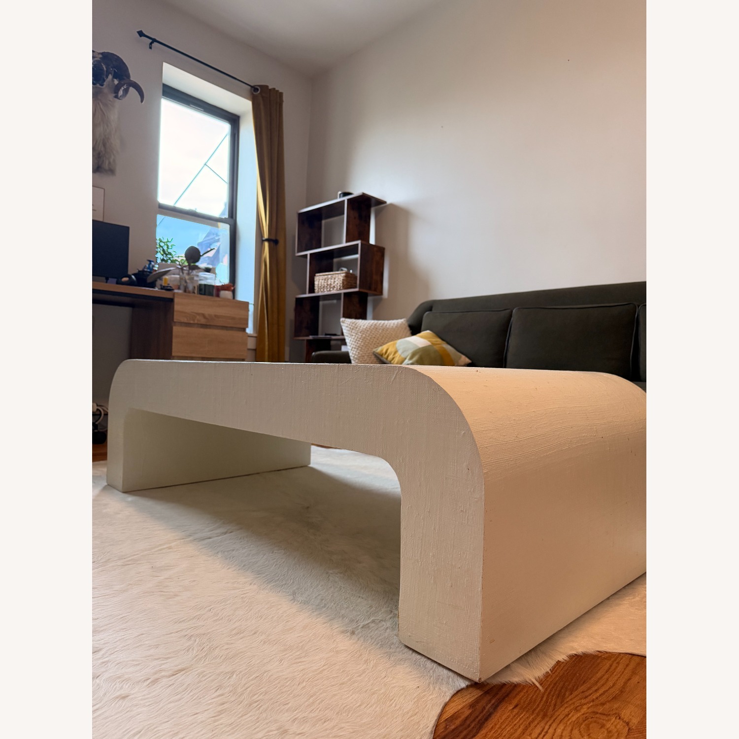 CB2 White Coffee Table - image-2