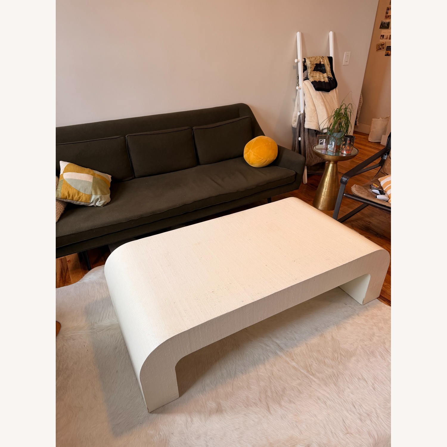 CB2 White Coffee Table - image-3