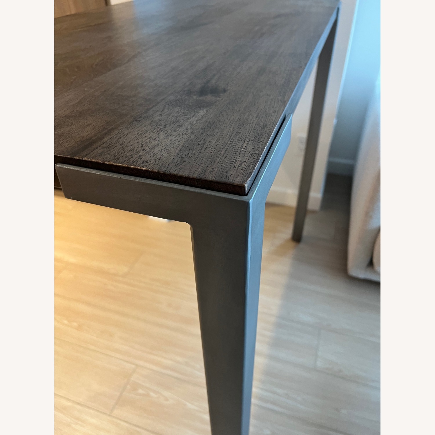 CB2 Stilt Dark Brown Wood Dining Table - image-6