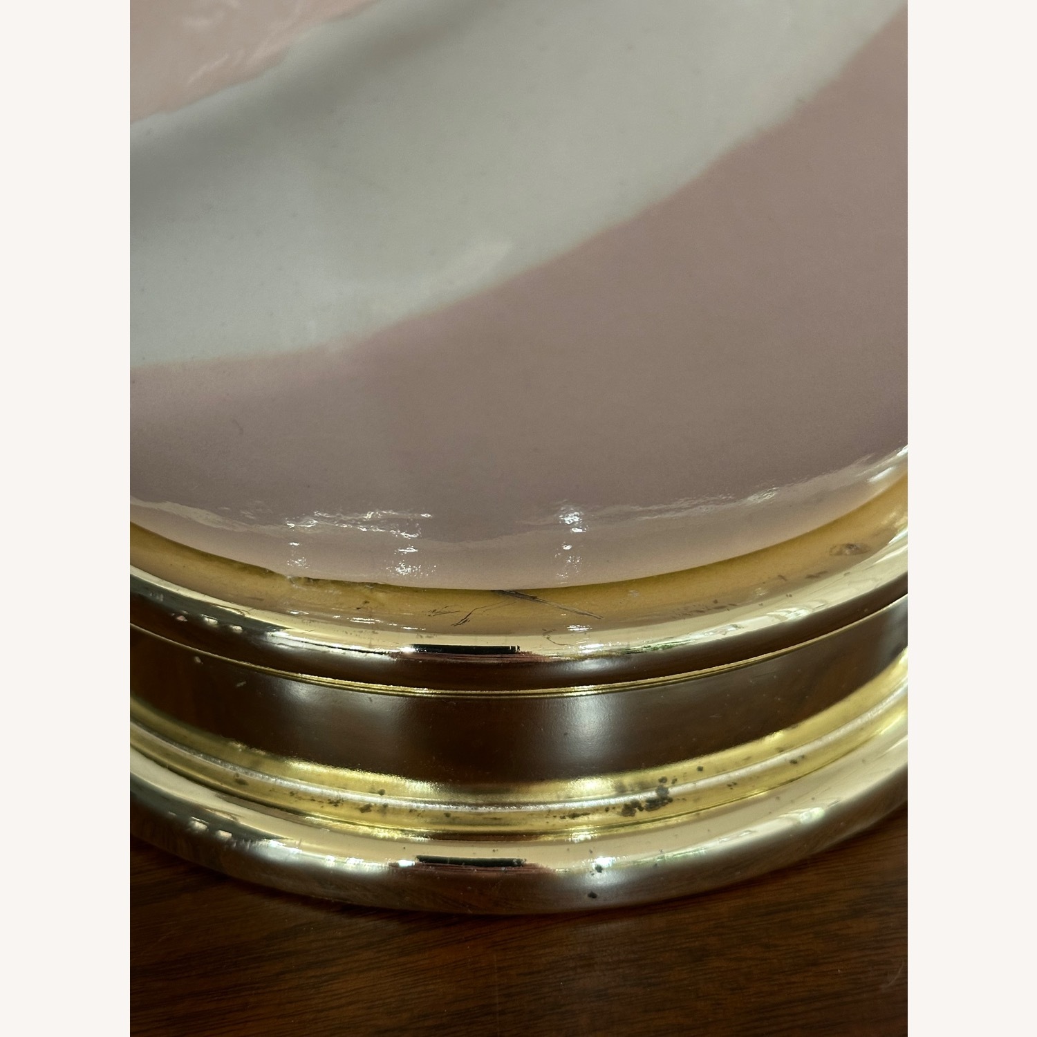Vintage/Antique Finds Pink Glass Table Lamp - image-9