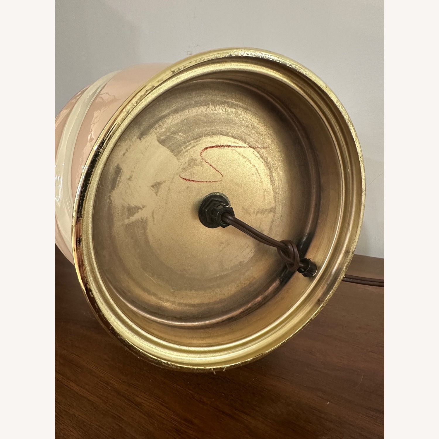 Vintage/Antique Finds Pink Glass Table Lamp - image-13