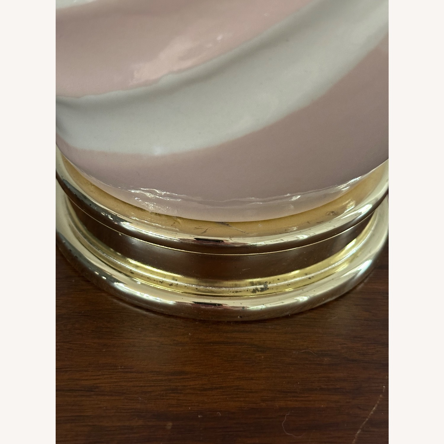 Vintage/Antique Finds Pink Glass Table Lamp - image-12