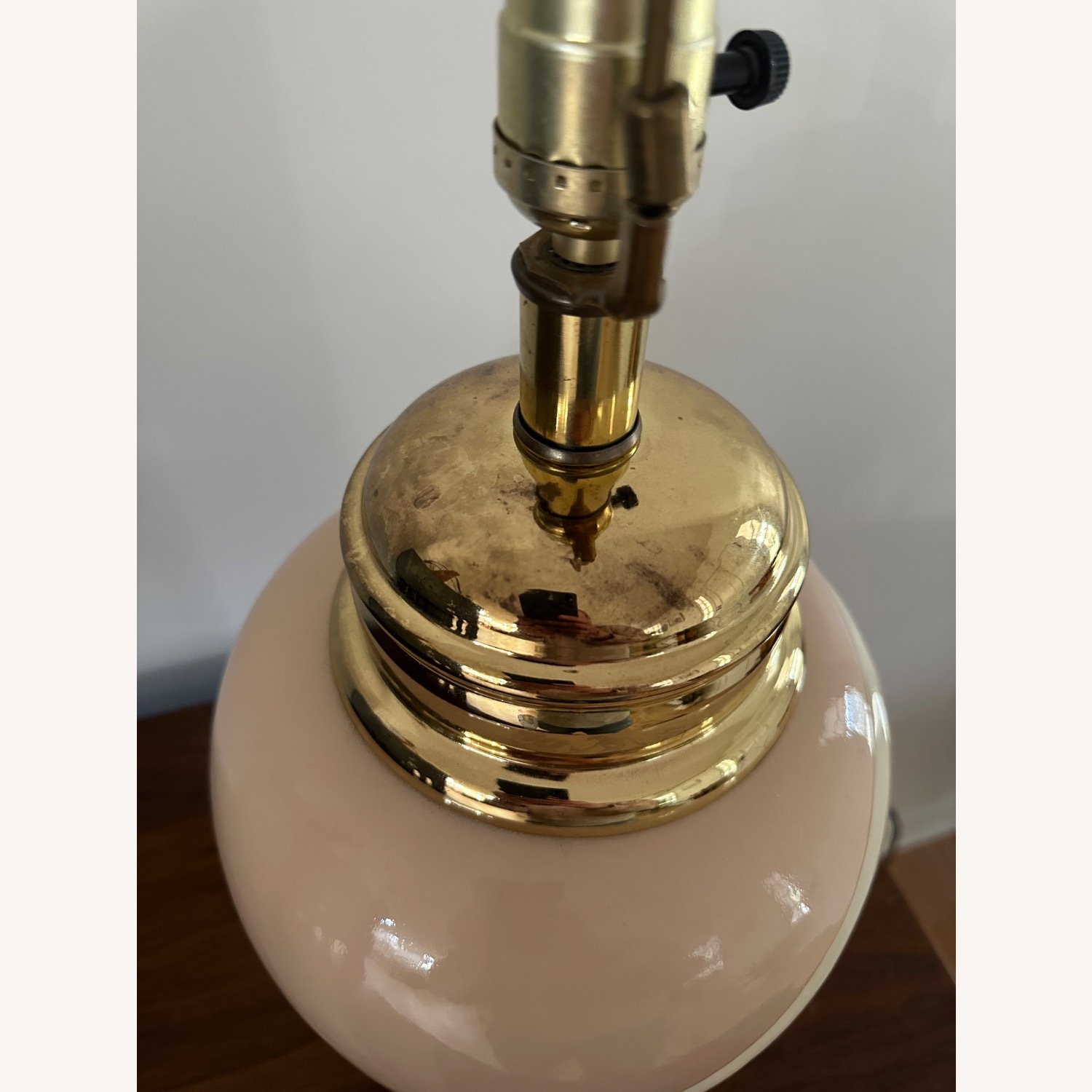 Vintage/Antique Finds Pink Glass Table Lamp - image-8