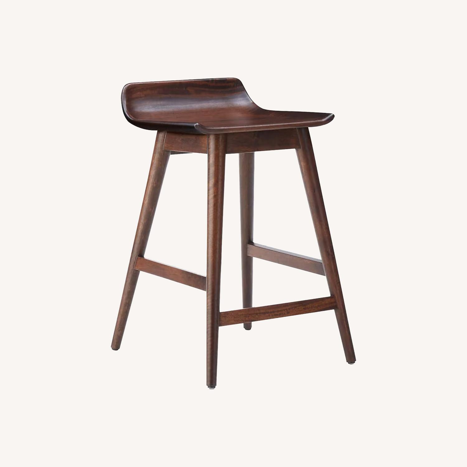 CB2 Wainscott Dark Brown Barstools Set of 4 - image-0