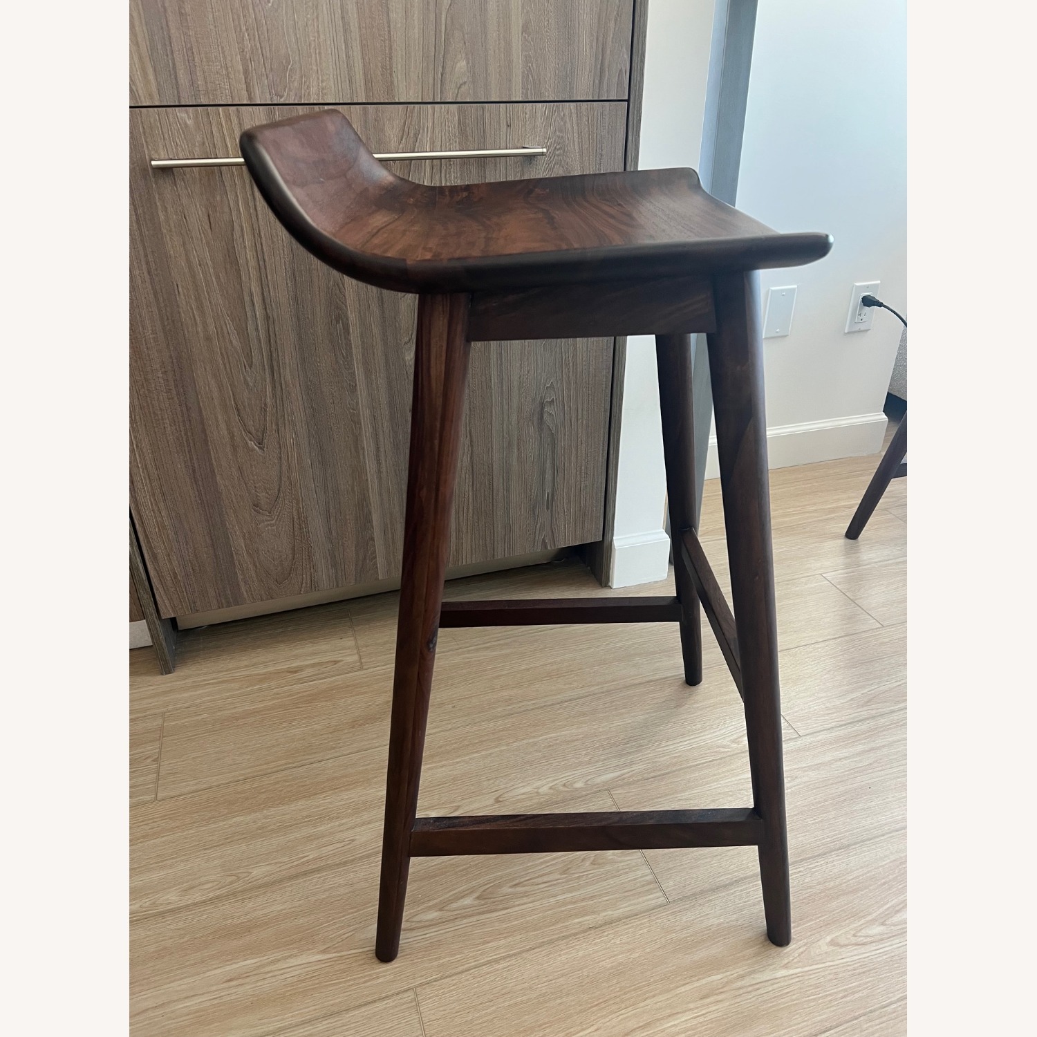 CB2 Wainscott Dark Brown Barstools Set of 4 - image-3