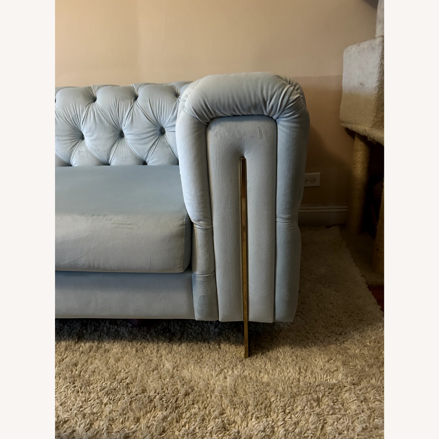 Brooklyn Space Blue Fabric 3+ Seater Sofa - image-2