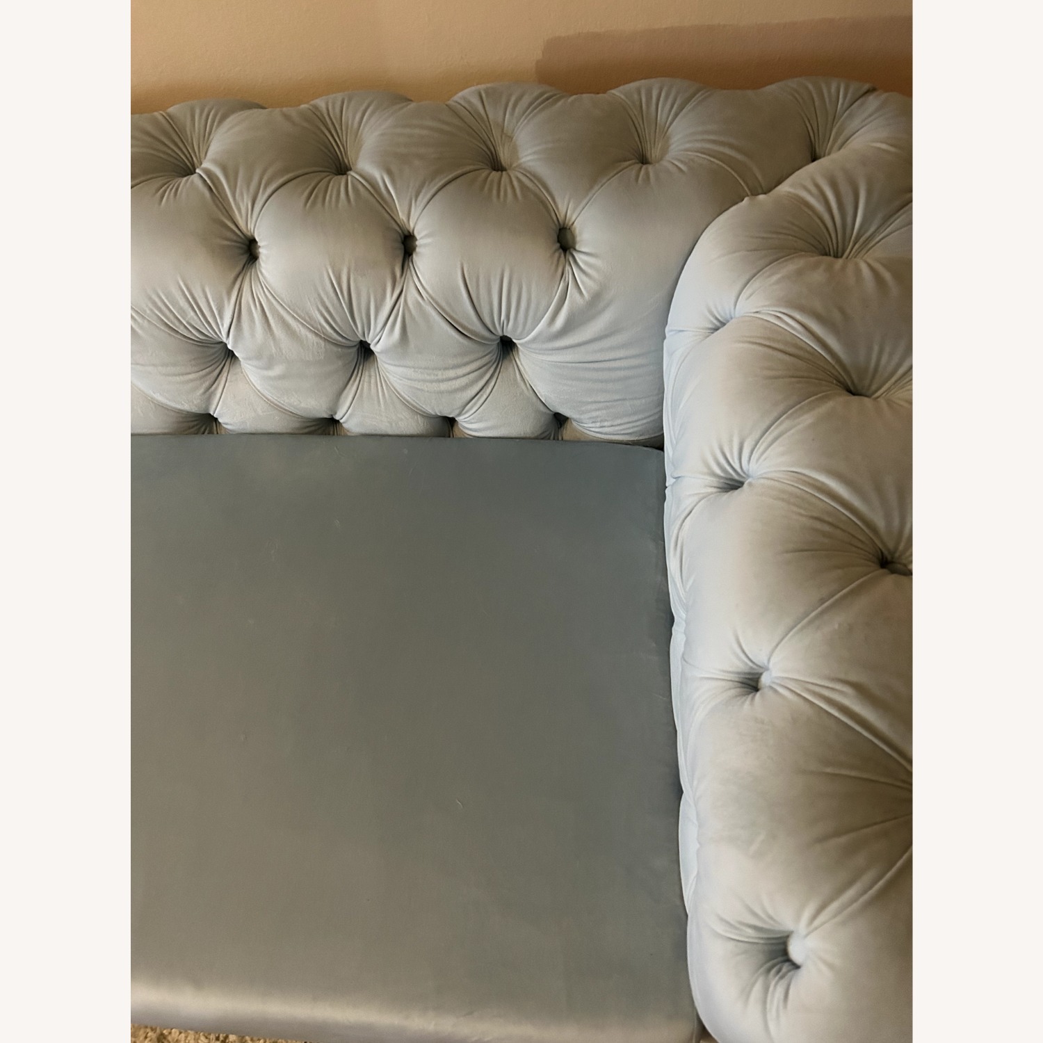 Brooklyn Space Blue Fabric 3+ Seater Sofa - image-5