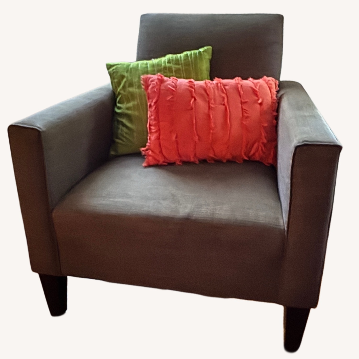 Crate & Barrel Light Gray Armchair - image-0