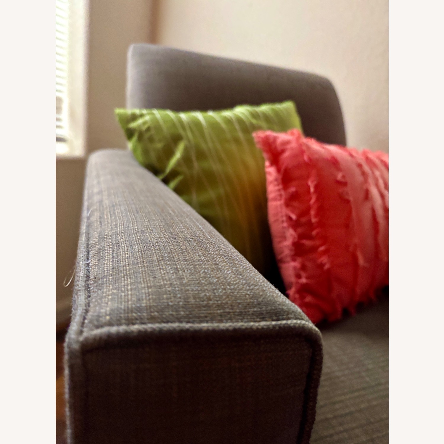 Crate & Barrel Light Gray Armchair - image-3