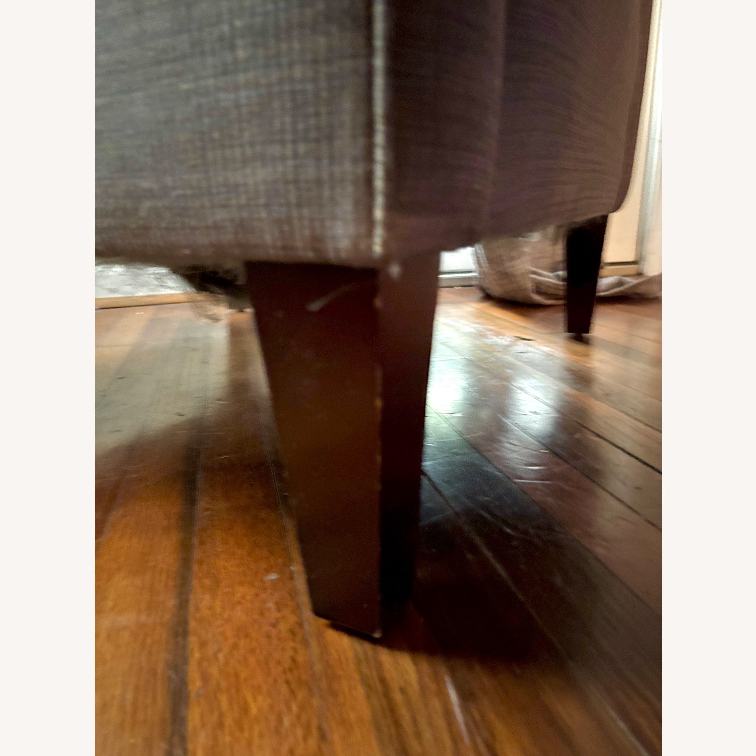 Crate & Barrel Light Gray Armchair - image-4