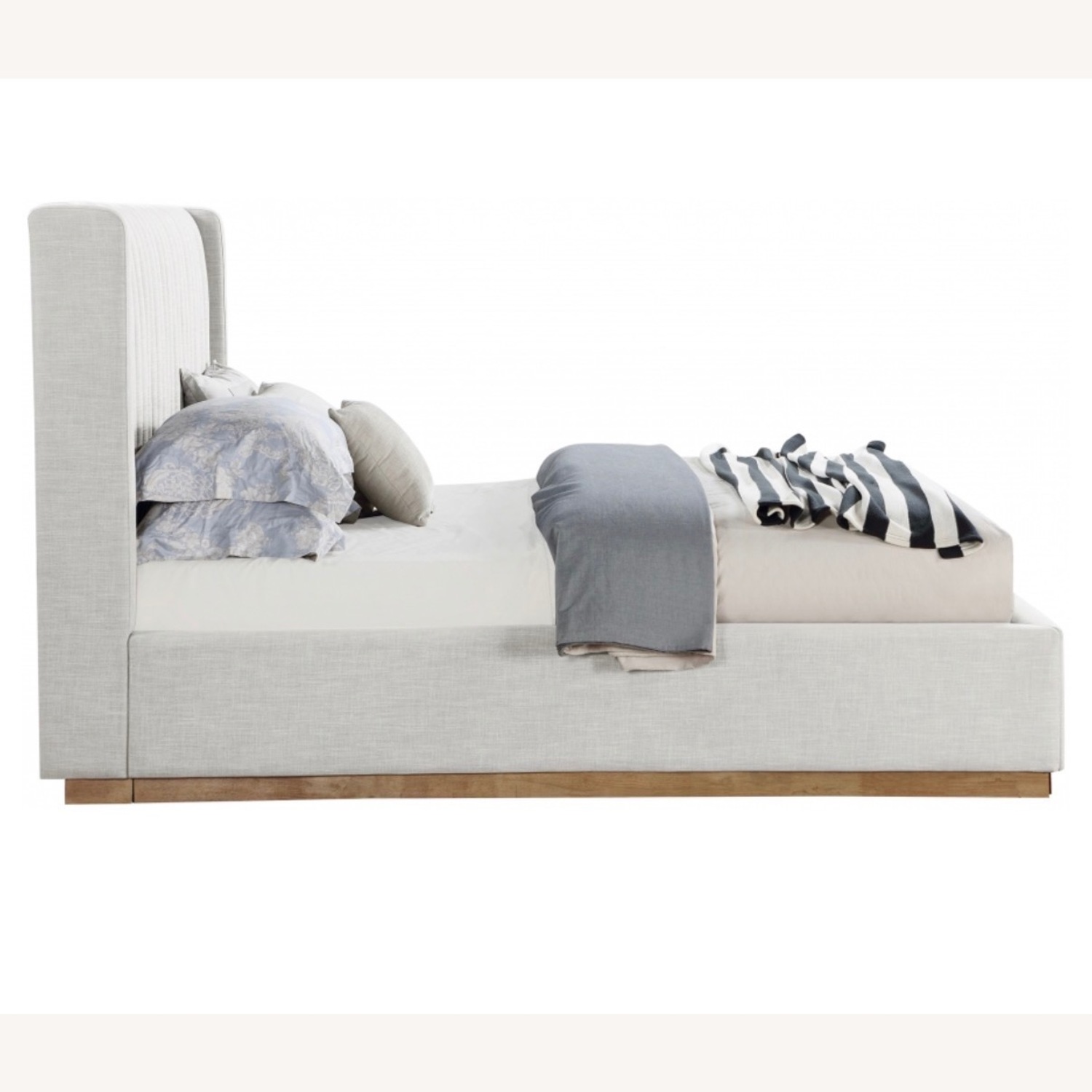 Logan Bed Natural Linen Queen Bed - image-2