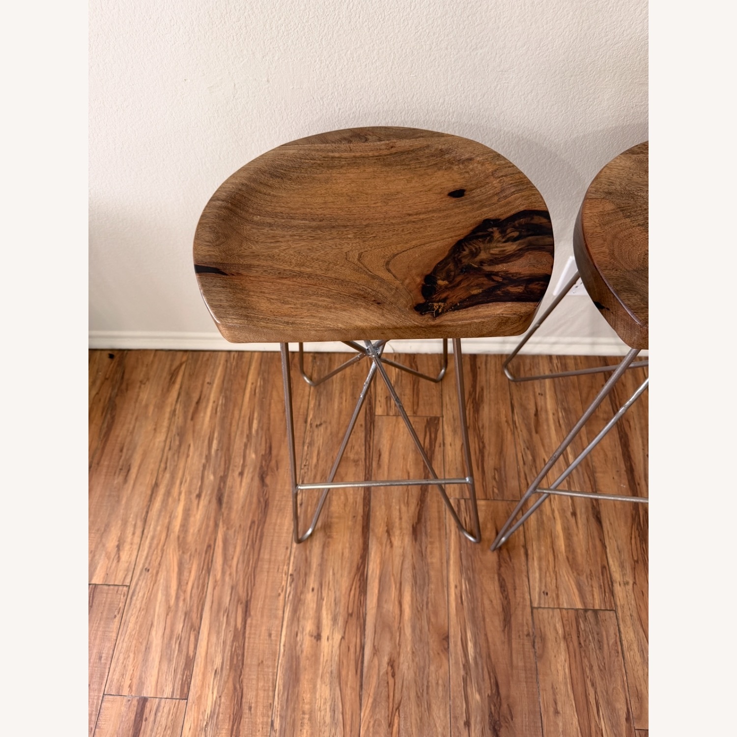 AllModern Dark Brown Metal Stool - image-2