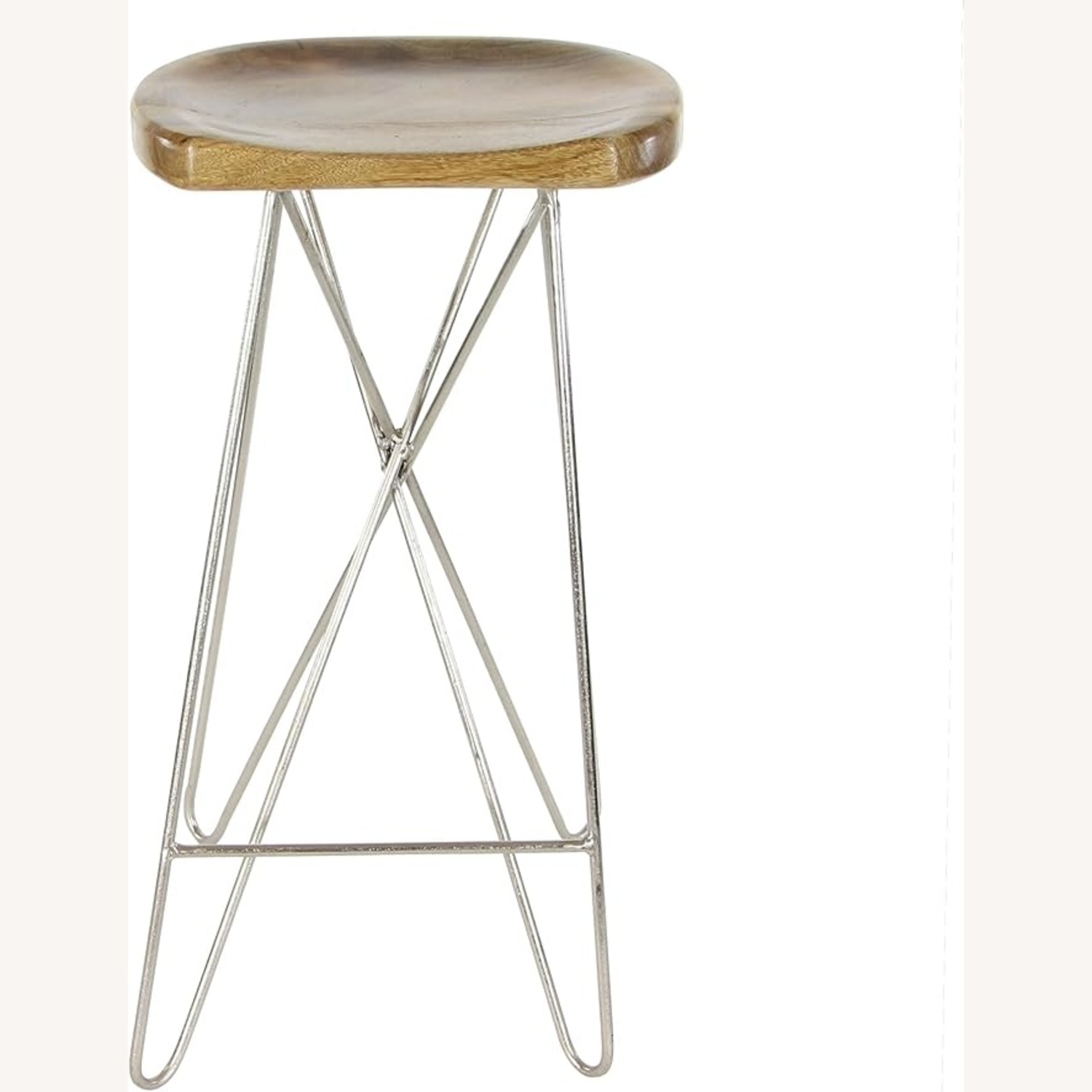 AllModern Dark Brown Metal Stool - image-0
